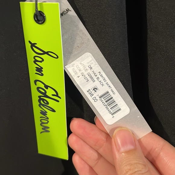 Sam Edelman Black Pleated Skirt Maxi Dress 4 - Picture 10 of 12